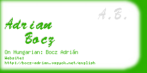 adrian bocz business card