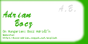 adrian bocz business card